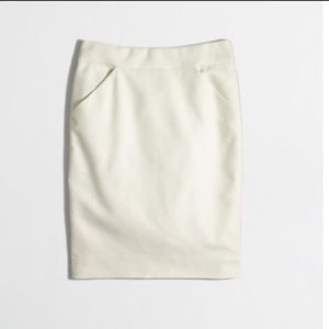 NWT J.Crew Double Serge Cotton Pencil Skirt